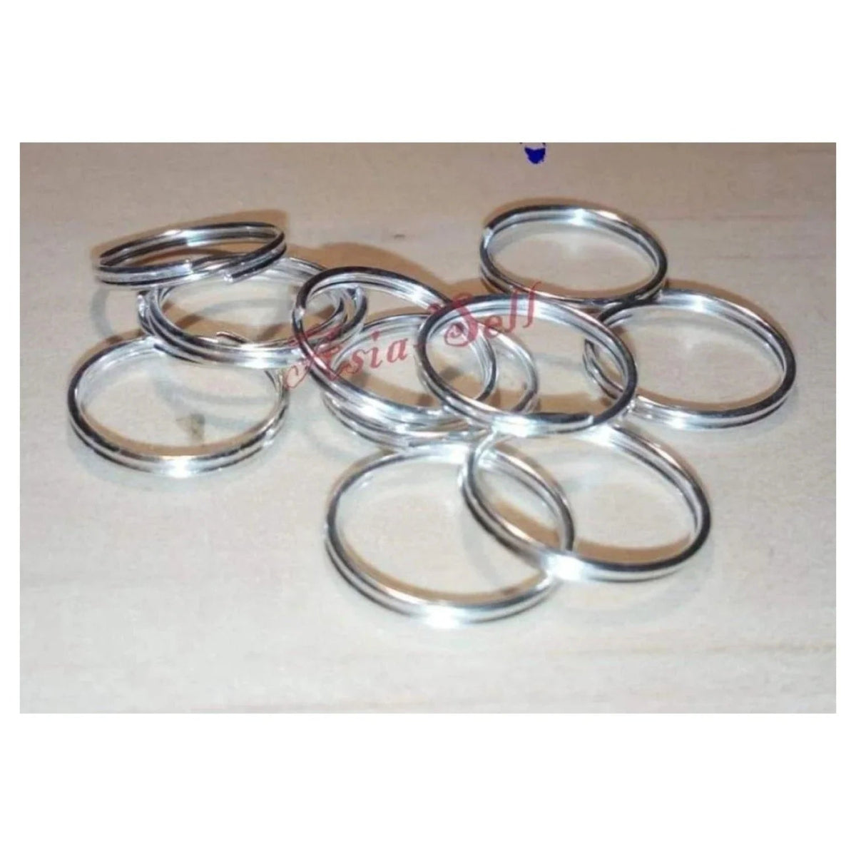 200 6mm Light Silver Split Key Rings – Double Loop Fashion