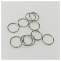 200 x 8mm Rhodium Split Key Rings Small Double Loop