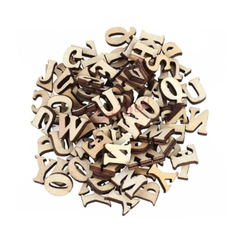 200 Wooden Alphabet Letters 14mm DIY Craft Set