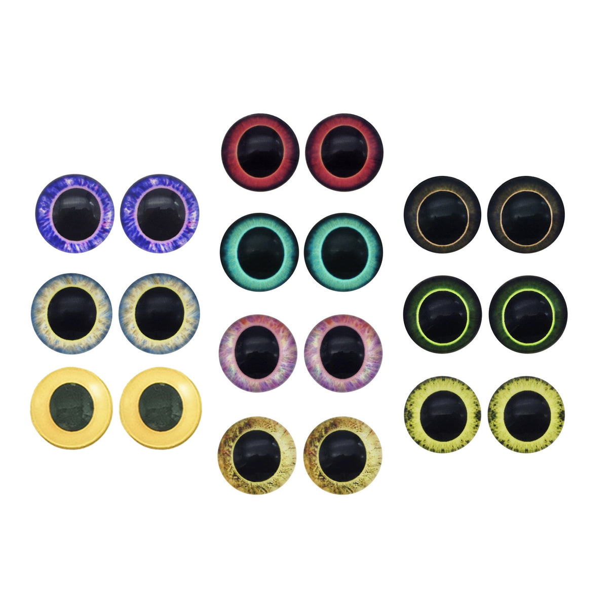 20mm Doll Owl Glass Eyes Large Pupils Cabochon – 10 Pieces / Mixed, 40 Pieces / Mixed