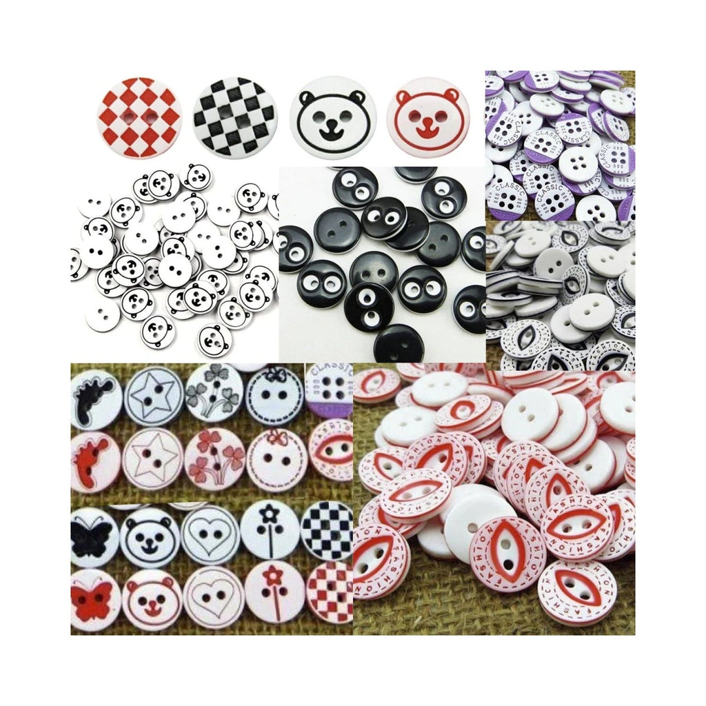 12.5mm 2/4 Hole Mixed Colour Buttons 20pcs