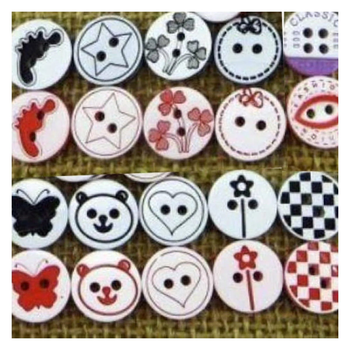 12.5mm 2/4 Hole Mixed Colour Buttons 20pcs – Mixed