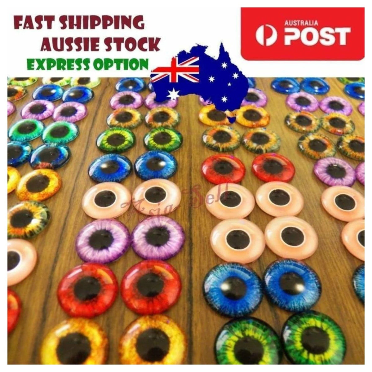 20mm Glass Doll Eyes Pack of 20
