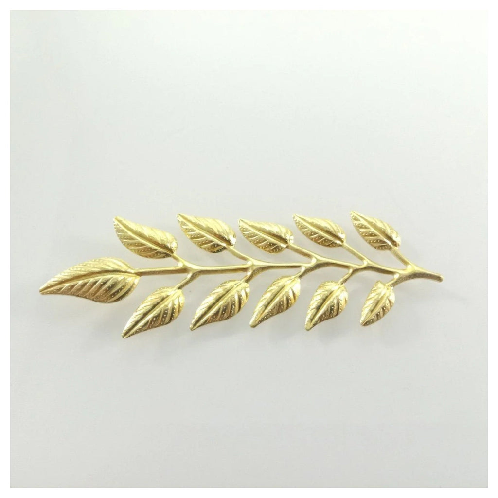20pcs 19x64mm Gold Bronze Brass Silver Colour Leaf Leaves Charm Pendant Jewellery Making Craft DIY - Brass - Asia Sell
