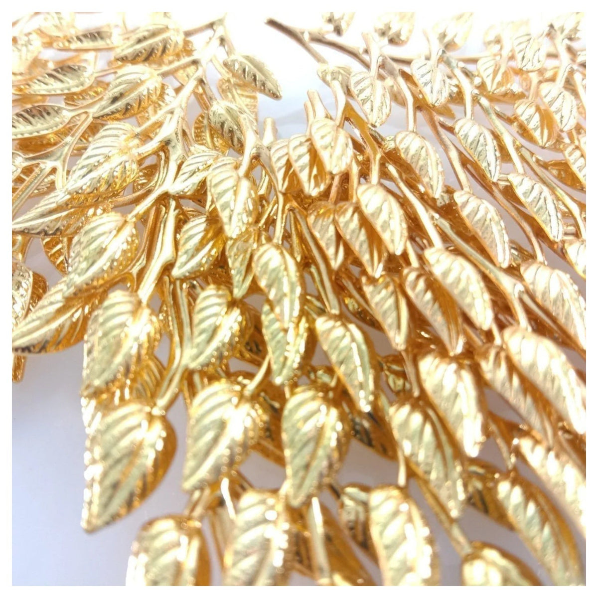 20pcs 19x64mm Gold Bronze Brass Silver Colour Leaf Leaves Charm Pendant Jewellery Making Craft DIY - Gold - Asia Sell