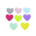 20pcs 20mm Acrylic Heart Flatback Colourful Craft Shapes