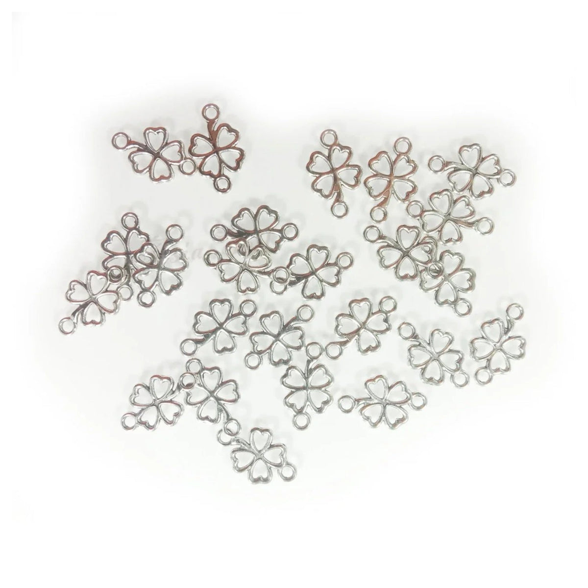 20x12mm 4 Leaf Clover Charm Connector – Bronze Silver Gold
