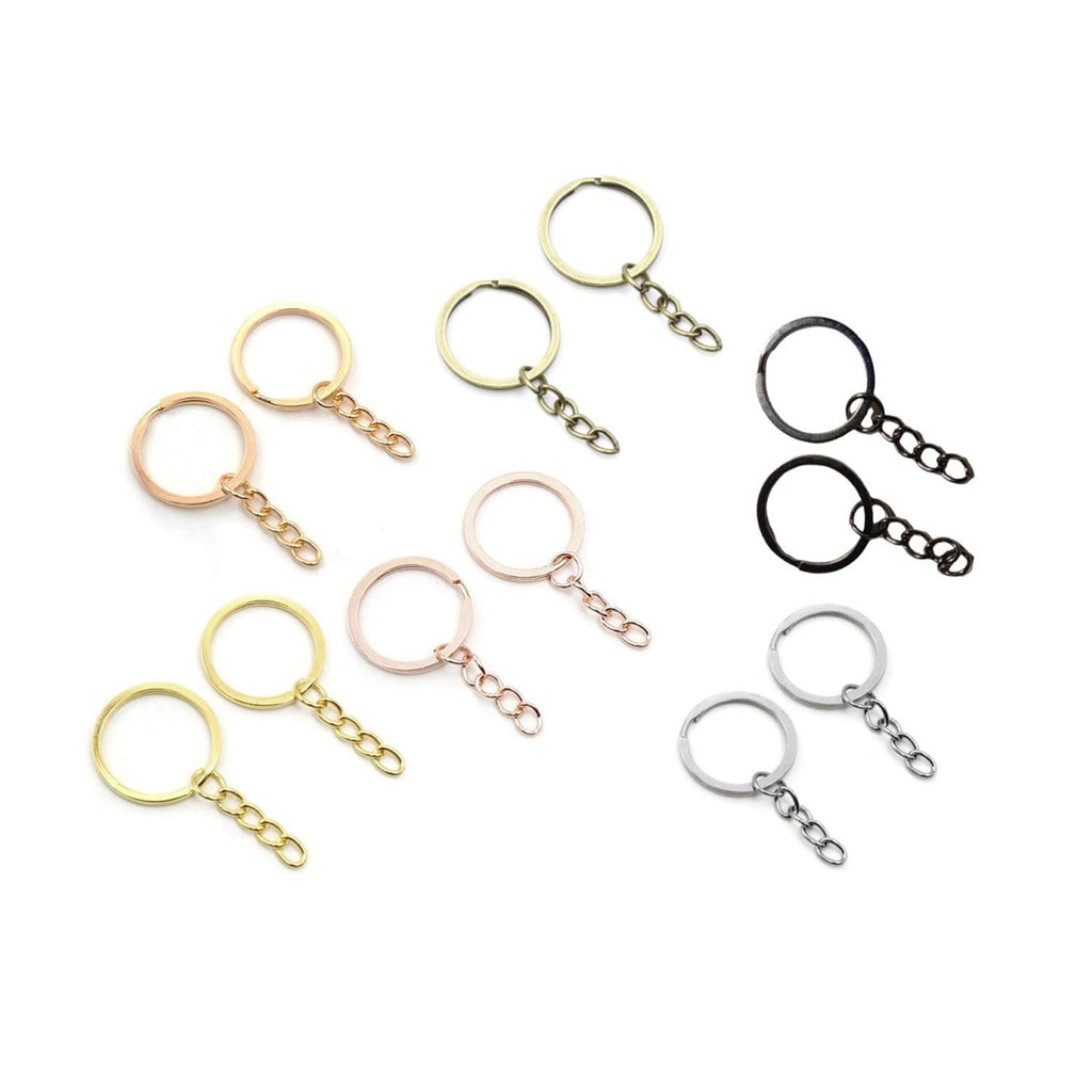 20pcs 25mm Rose Gold Ancient Keyring Split Ring