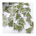 25mm Christmas Tree Wooden Buttons – 20pcs