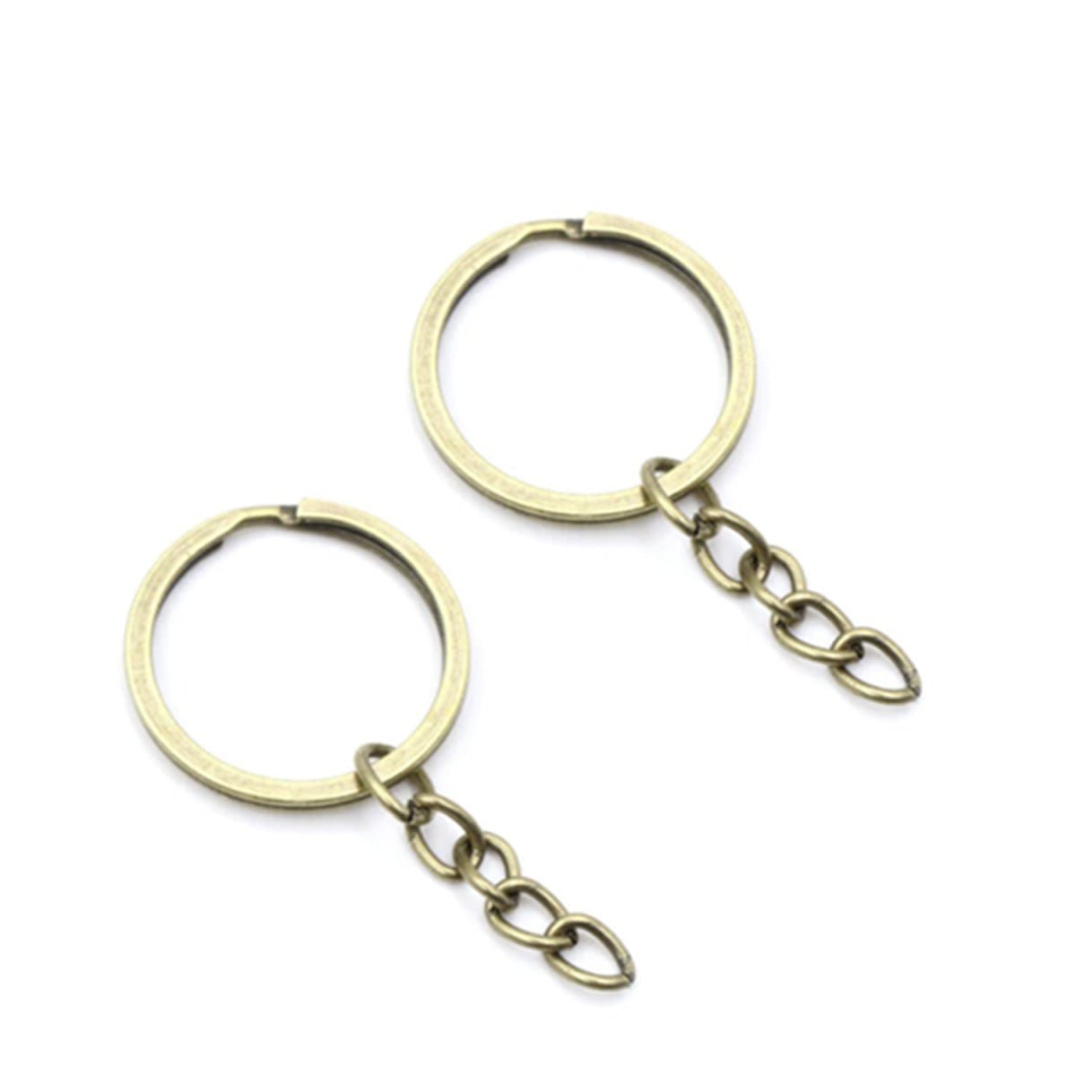 20pcs 25mm Rose Gold Ancient Keyring Split Ring – Bronze