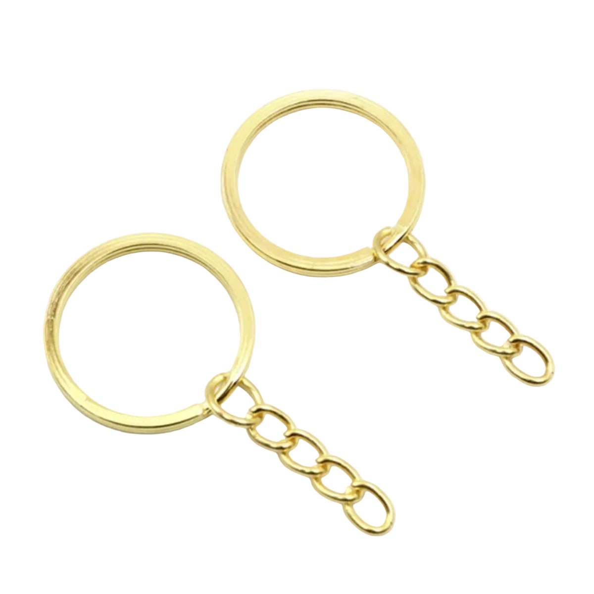 27mm Gold Split Ring Keychain – 20pcs