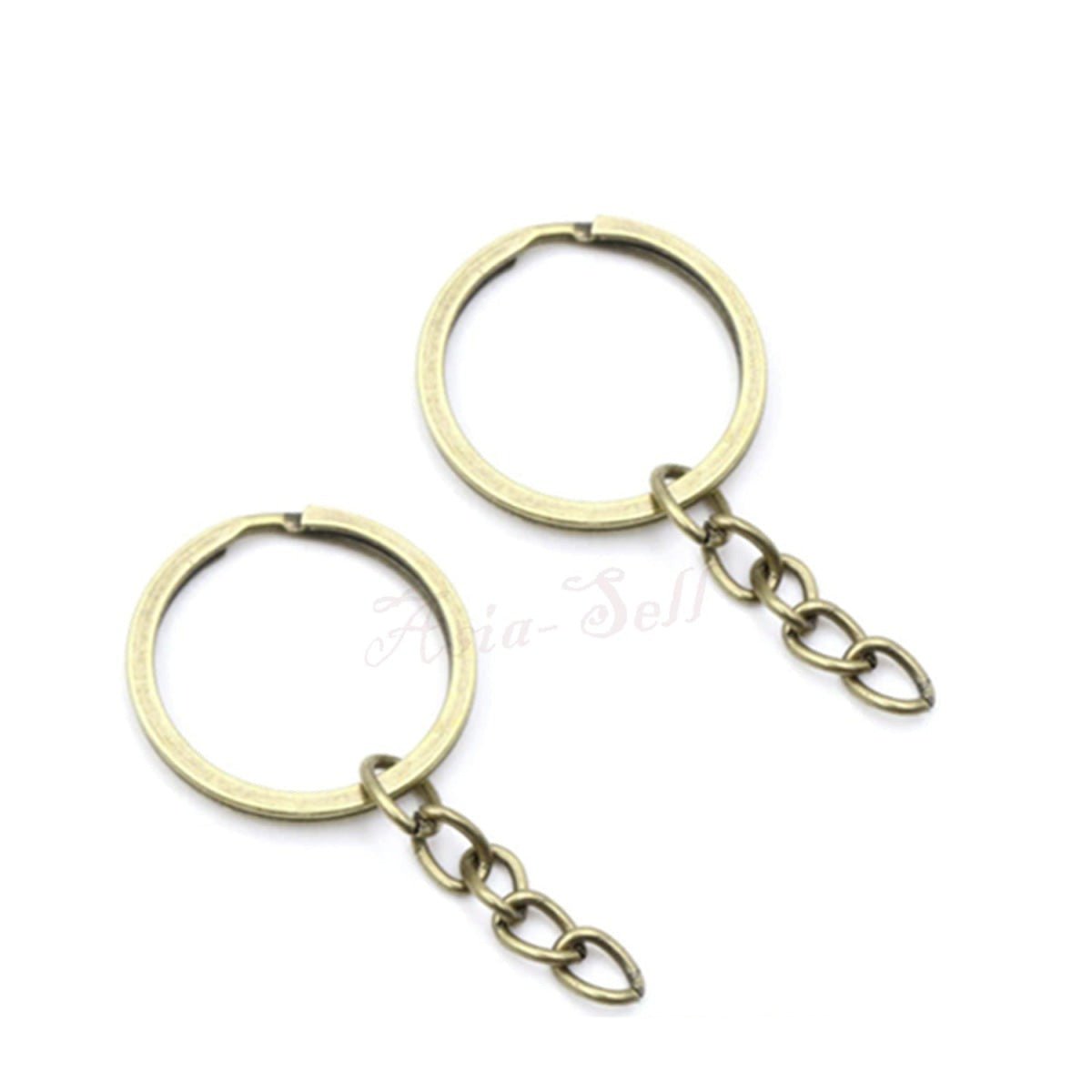 28mm Rose Gold Ancient Keyring Split Ring Chain Key Rings – Bronze