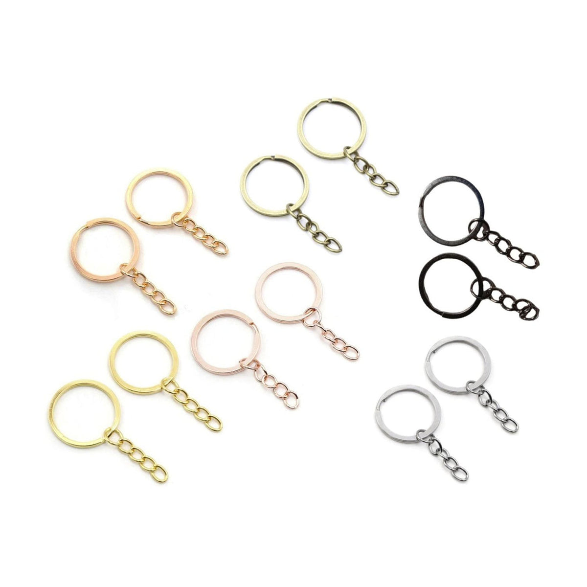 30mm Ancient Keyring Split Ring Chain Key Rings
