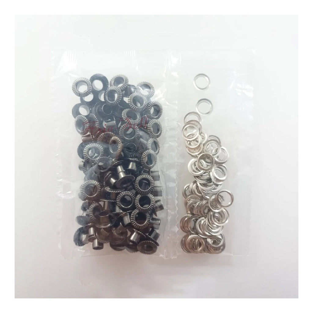 20pcs 4.5mm Striped Eyelet Rivets Metal Buttonholes – Gun Metal Black