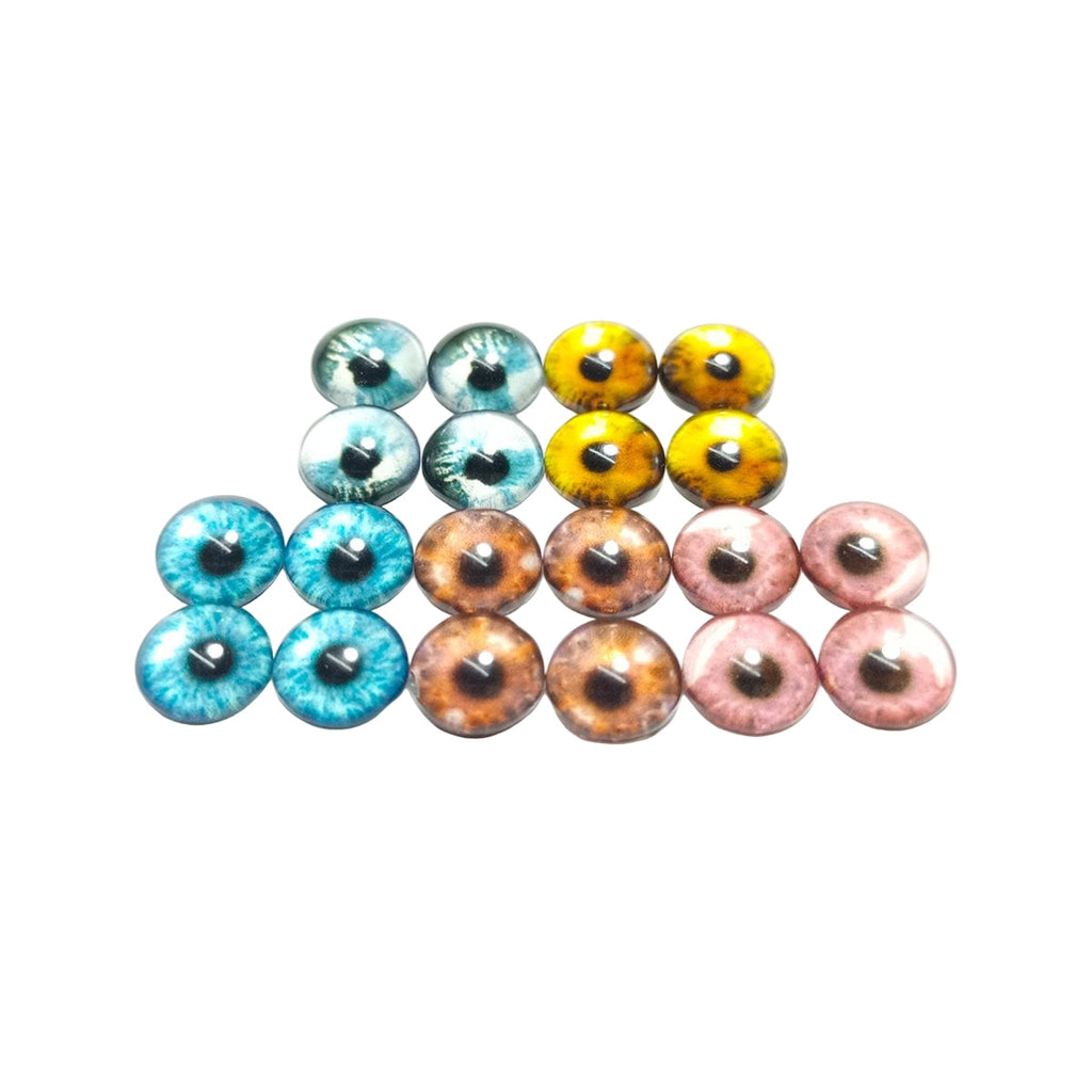 Glass Doll Eyes 8mm 12mm 18mm for DIY Crafts