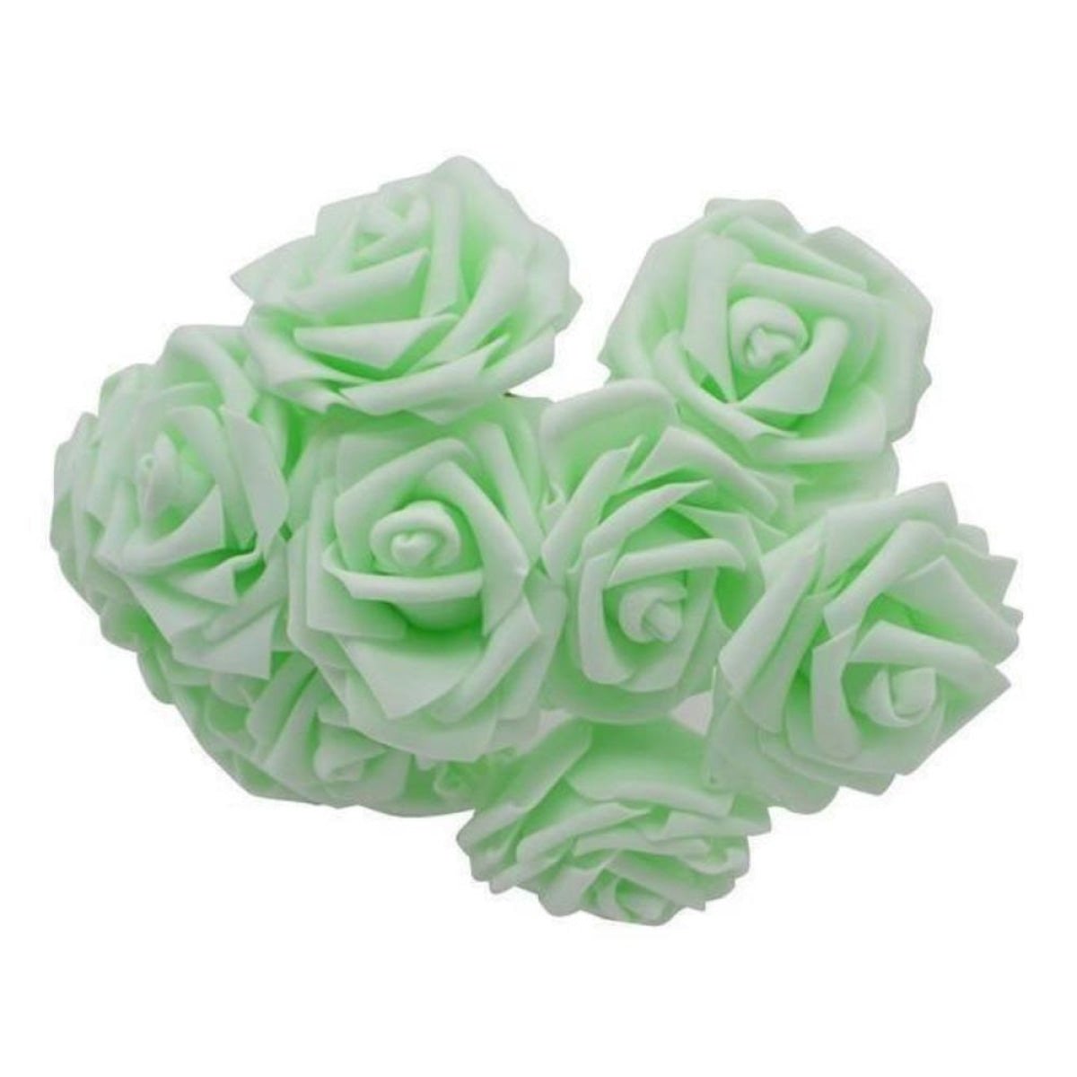 20pcs 7cm Artificial Foam Rose Bouquet – Light Green