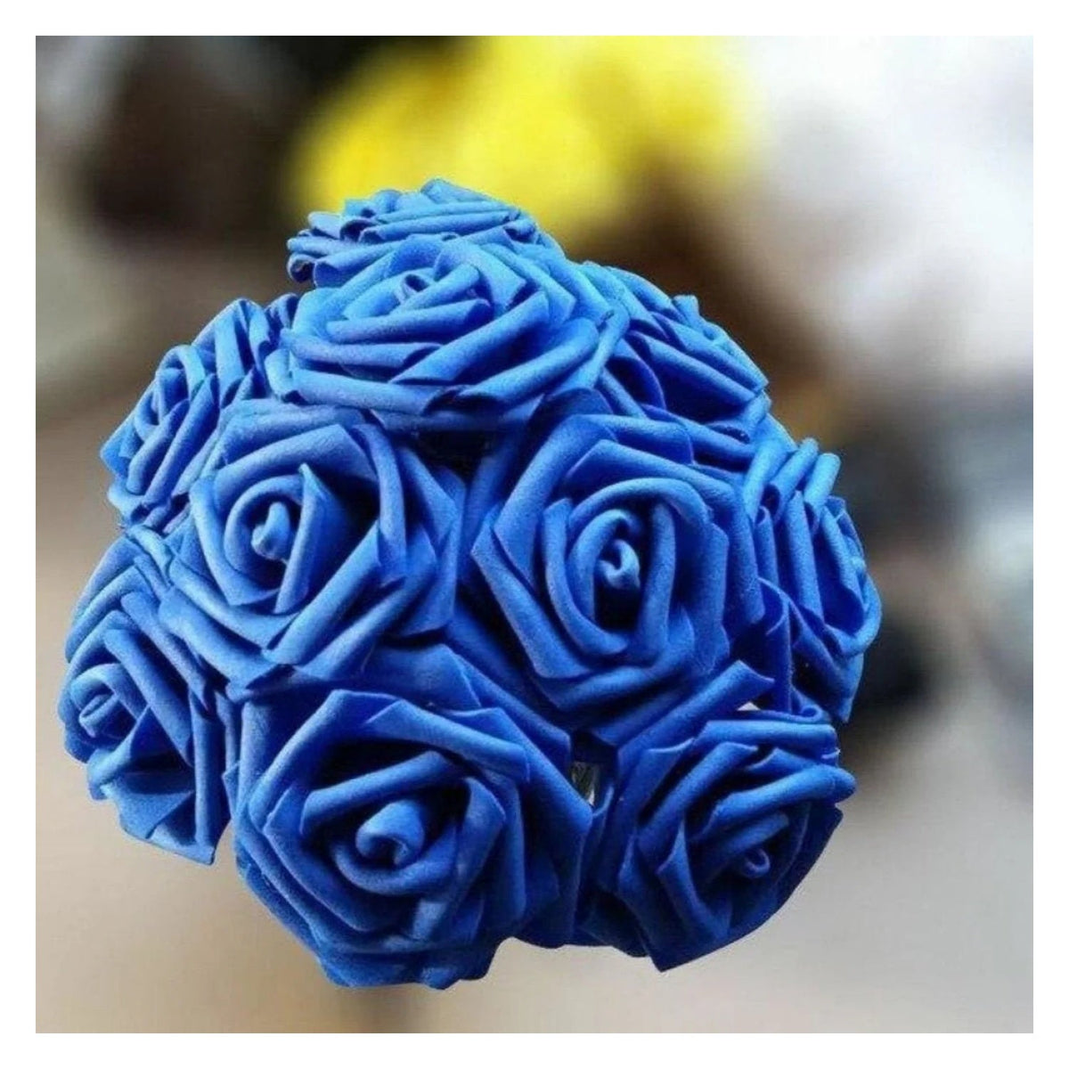 20pcs 7cm Artificial Foam Rose Bouquet – Royal Blue