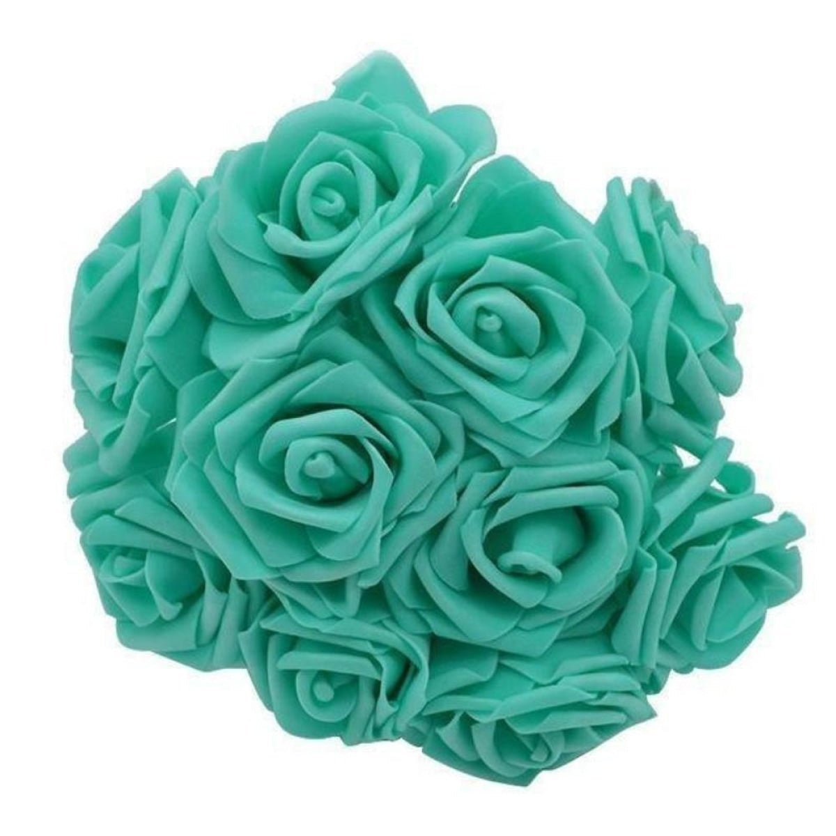 20pcs 7cm Artificial Foam Rose Bouquet – Teal