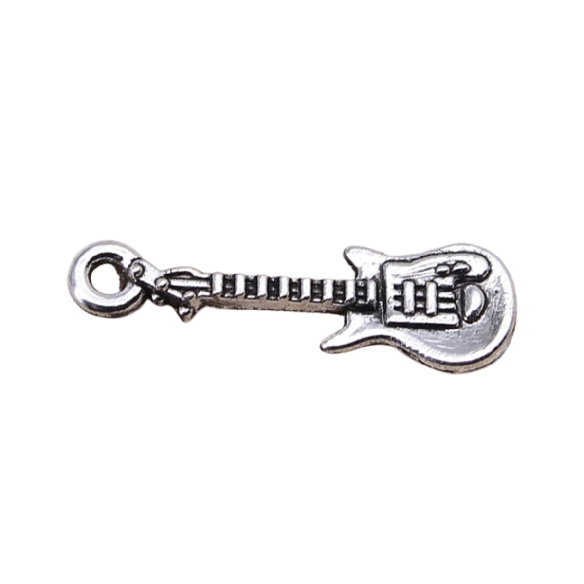 20pcs Antique Silver Colour Guitar Charms Pendant 24x7mm
