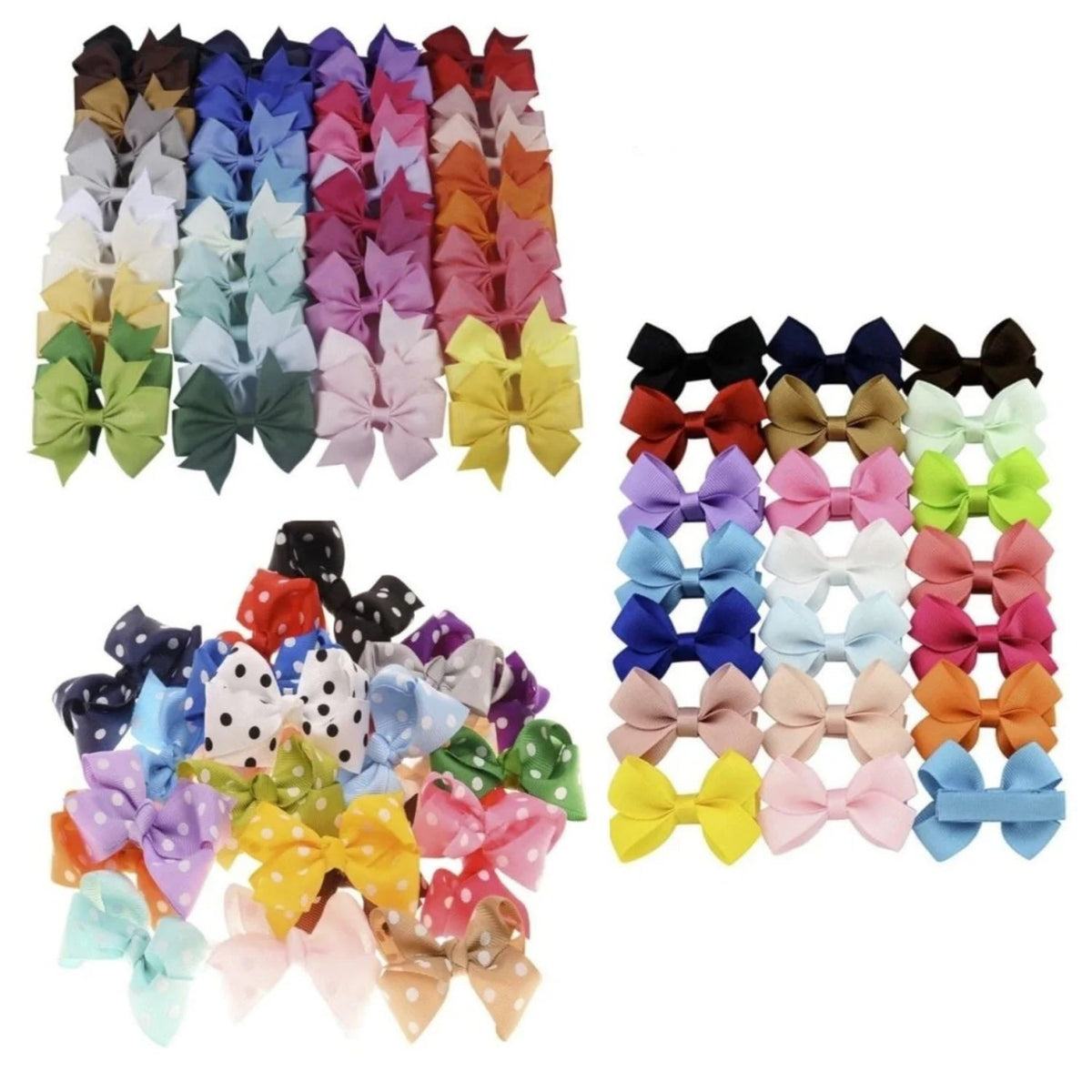 20pcs Hair Bows and Bowties Grosgrain Ribbon for Girls