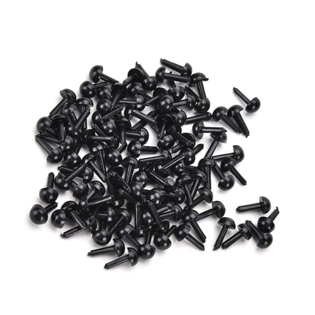 20pcs Plastic Teddy Eyes 3mm-6mm No Thread