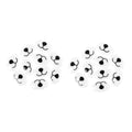 27mm Plastic Dog Noses – 20pcs White Oval