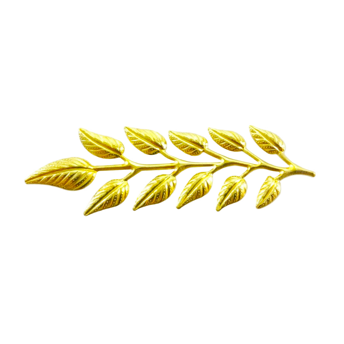 Gold leaf design on a white background