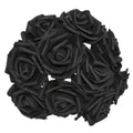 20x Black 7cm Foam Flowers Rose Stems Wedding Bride Bouquet