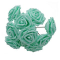 20x Mint Green 7cm Foam Rose Stems Wedding Bouquet