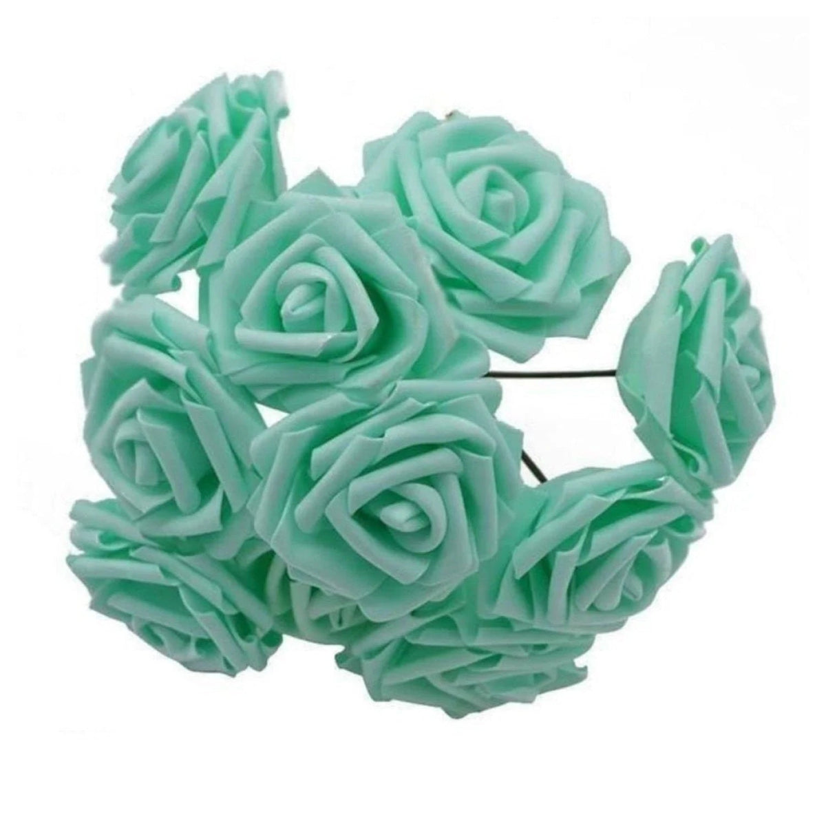 20x Mint Green 7cm Foam Rose Stems Wedding Bouquet