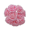 20x Pink 2 7cm Foam Flowers Rose Stems Artificial Wedding Bride Bouquet - - Asia Sell