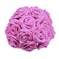 20 Rose Red Foam Flowers 7cm Heads with 15cm Stems