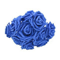 20 Royal Blue 7cm Foam Rose Stems for Wedding Bouquet
