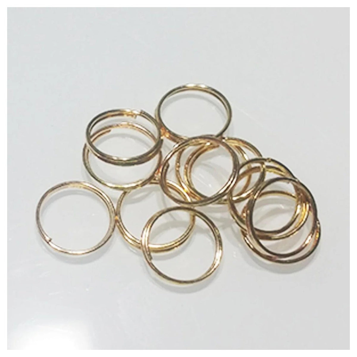 20 Split Key Rings Assorted Sizes Bronze Gold Light Silver – 12mm KC Gold, 10mm KC Gold, 8mm KC Gold, 7mm KC Gold, 6mm KC Gold, 5mm KC Gold, 4mm KC Gold