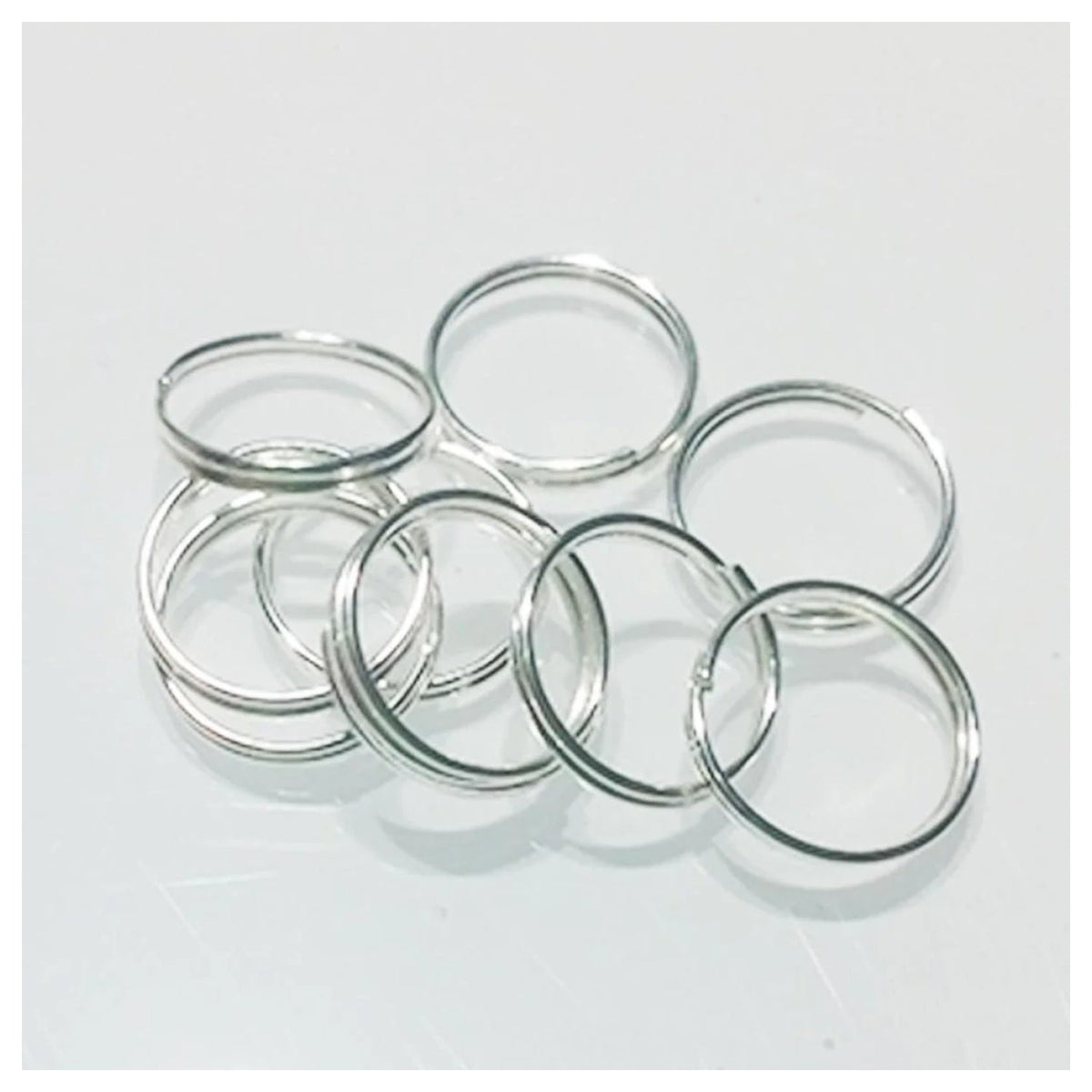 20 Split Key Rings Assorted Sizes Bronze Gold Light Silver – 12mm Light Silver, 10mm Light Silver, 8mm Light Silver, 7mm Light Silver, 6mm Light Silver, 5mm Light Silver, 4mm Light Silver