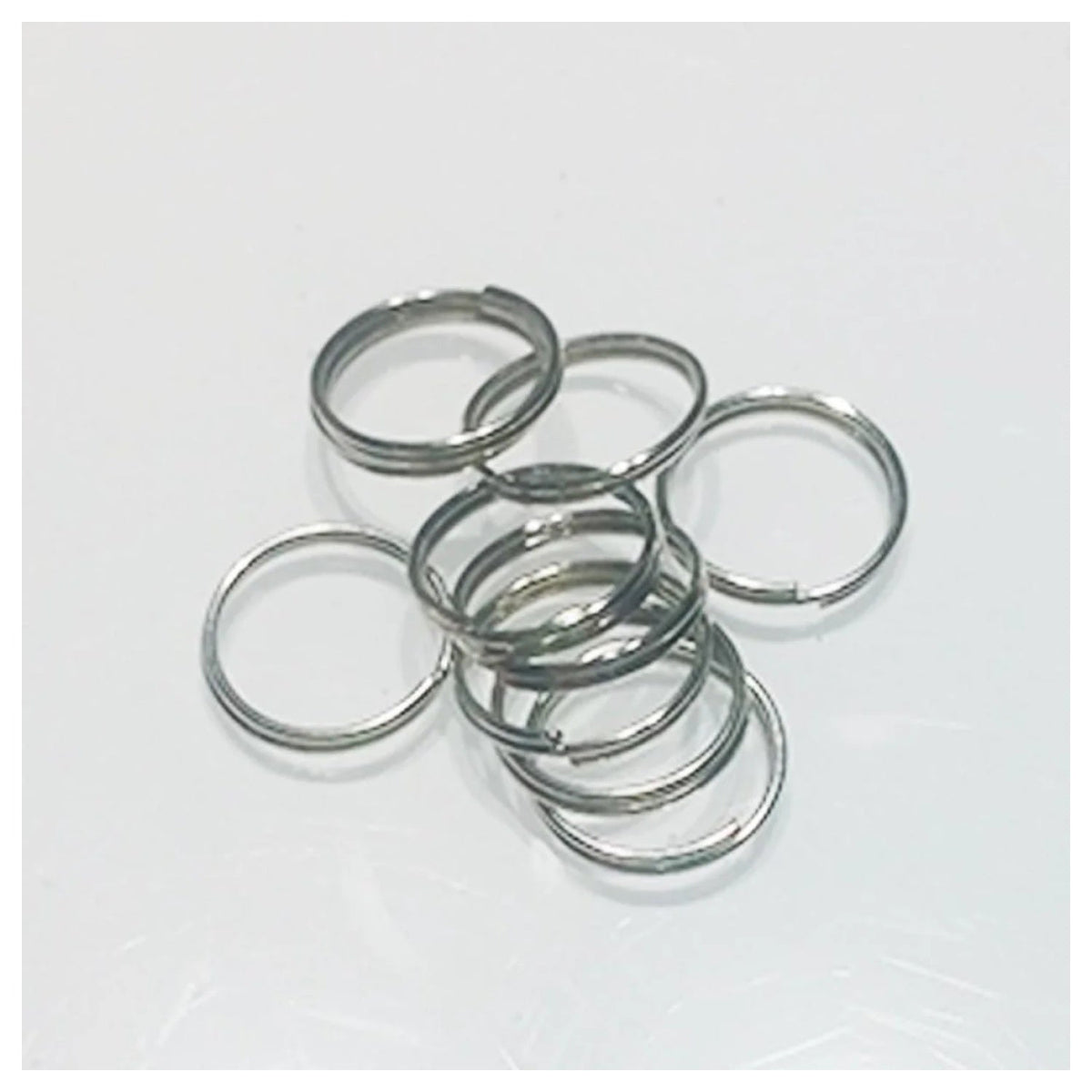 20 Split Key Rings Assorted Sizes Bronze Gold Light Silver – 12mm Silver, 10mm Silver, 8mm Silver, 7mm Silver, 6mm Silver, 5mm Silver
