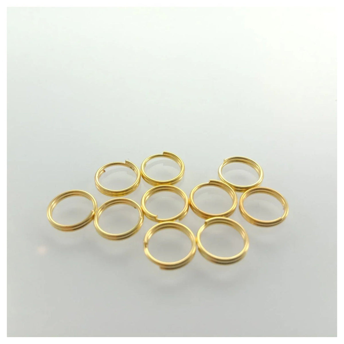 20 Split Key Rings Assorted Sizes Bronze Gold Light Silver – 6mm Gold, 5mm Gold, 4mm Gold