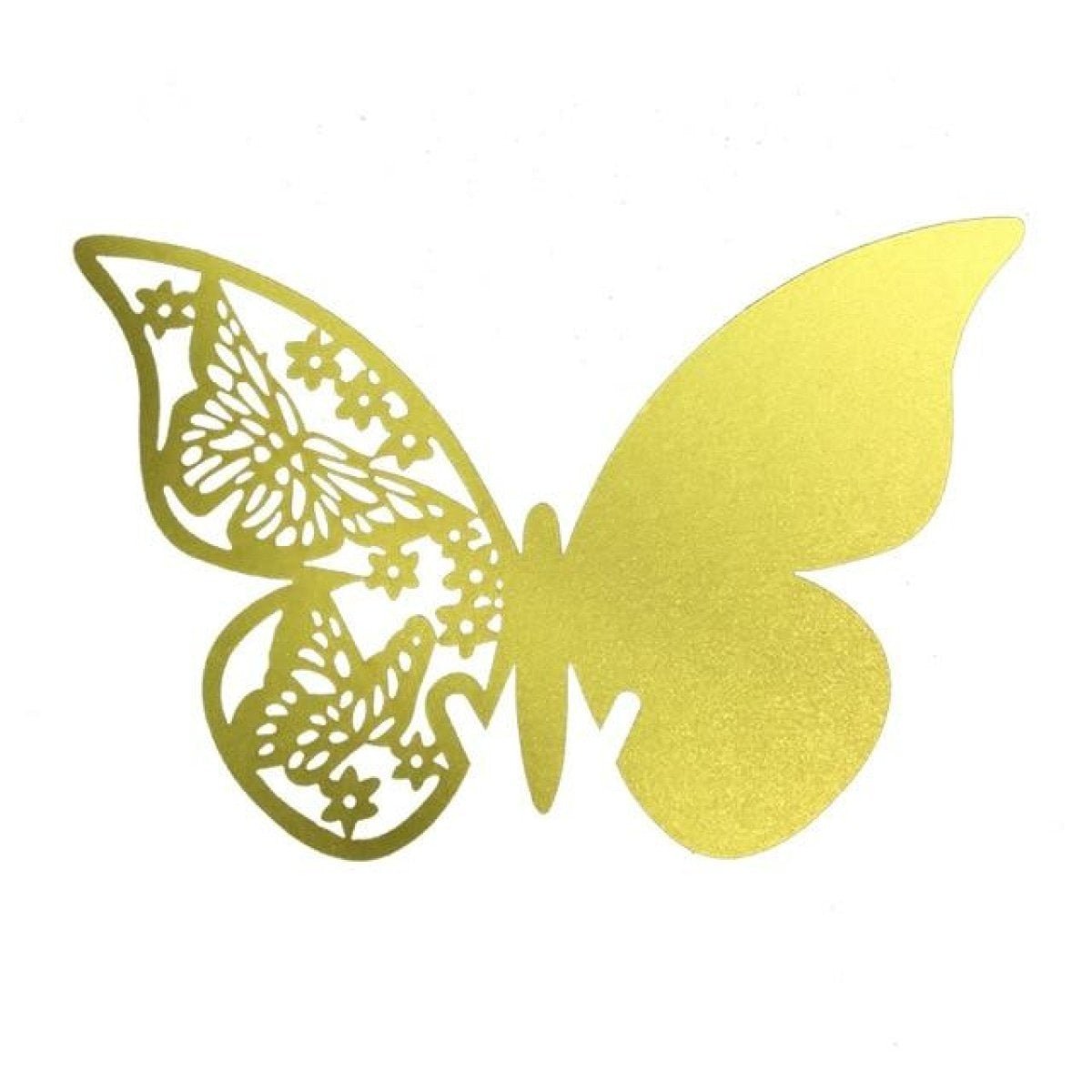 20x Wine Glass Wedding Name Cards for Weddings Butterfly Laser Cut Paper Table Place Card 11cm - Light Green - Asia Sell