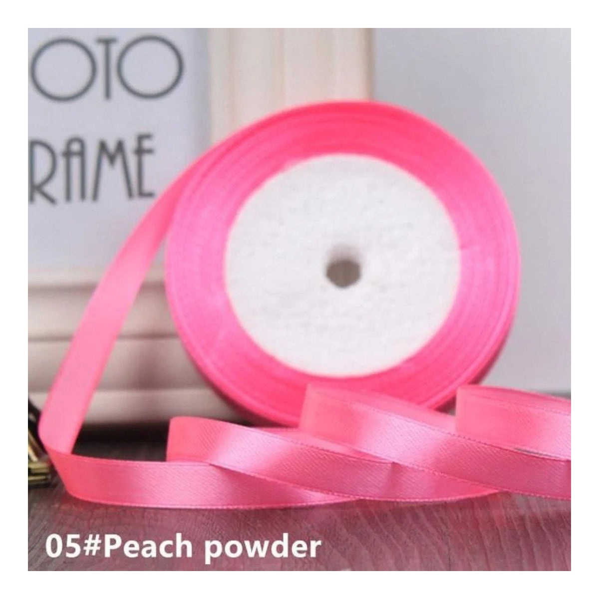 22m Polyester Ribbon 10-15mm in Multiple Colours – Cherry Powder 15mm