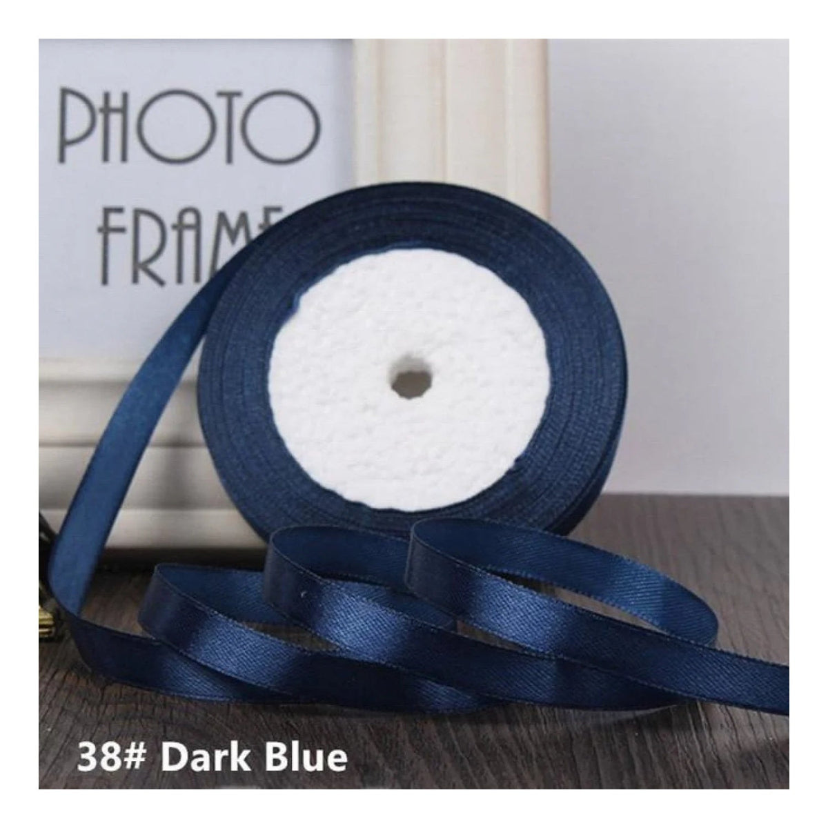 22m Polyester Ribbon 10-15mm in Multiple Colours – Dark Blue 10mm