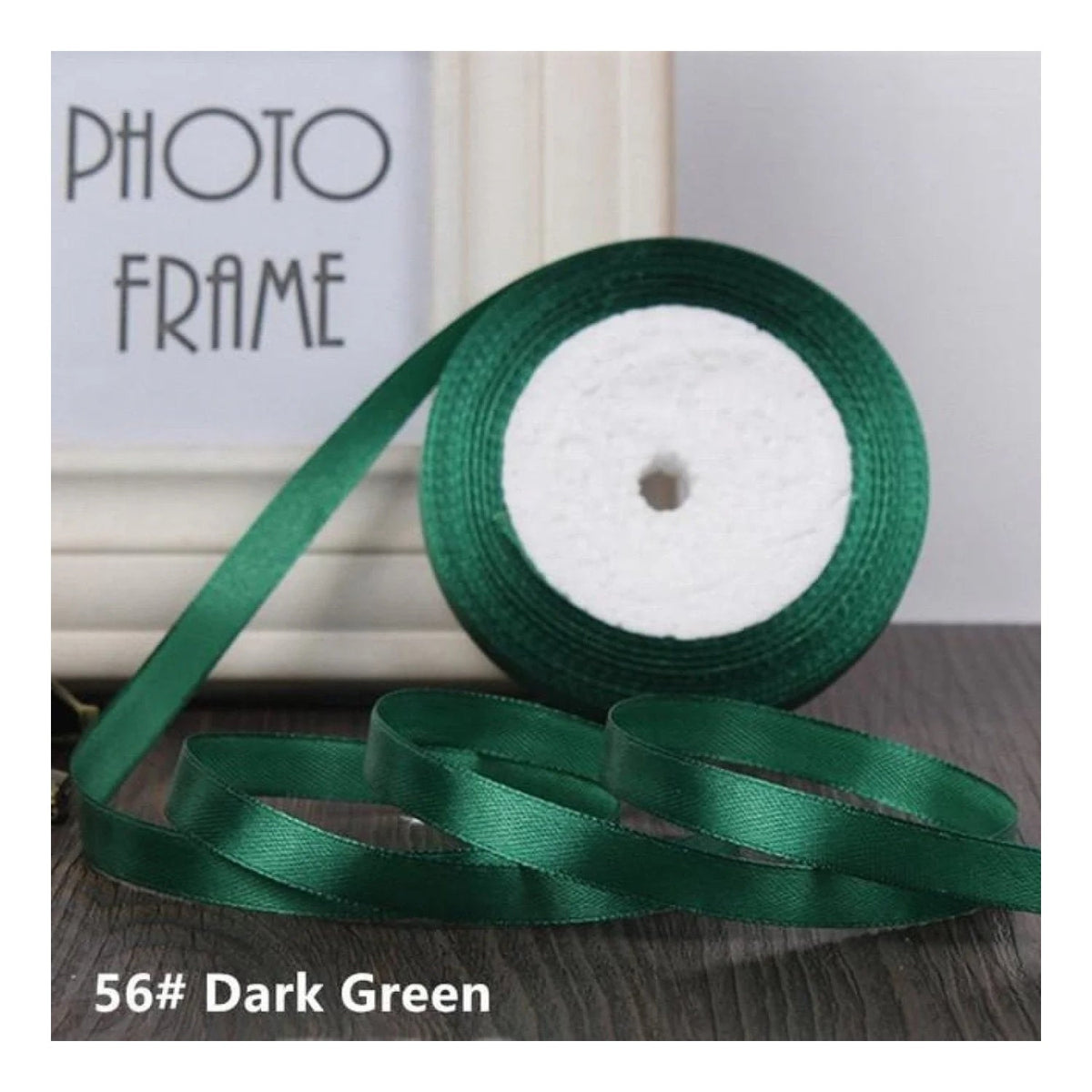 22m Polyester Ribbon 10-15mm in Multiple Colours – Dark Green 10mm