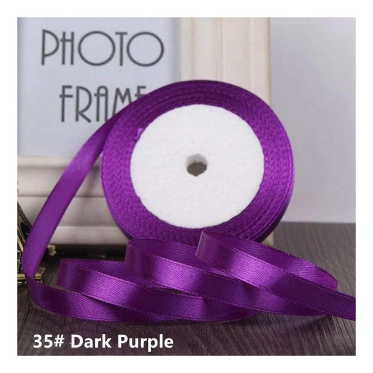 22m Polyester Ribbon 10-15mm in Multiple Colours – Dark Purple 15mm