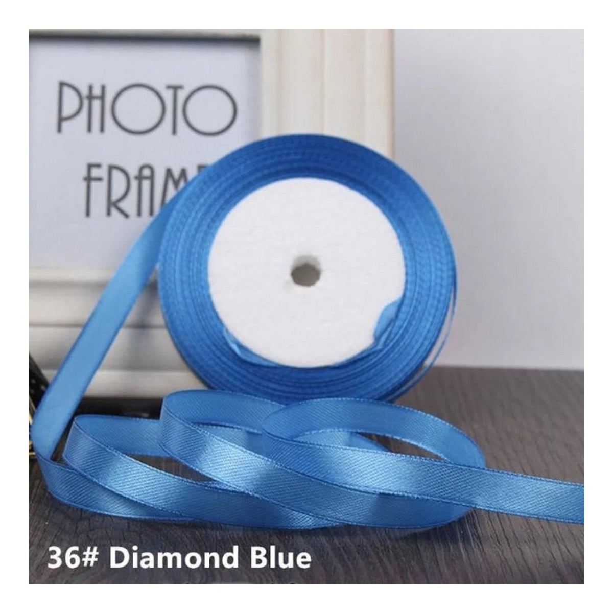 22m Polyester Ribbon 10-15mm in Multiple Colours – Diamond Blue 15mm