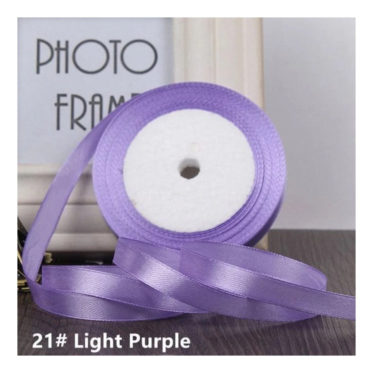 22m Polyester Ribbon 10-15mm in Multiple Colours – Light Purple 10mm