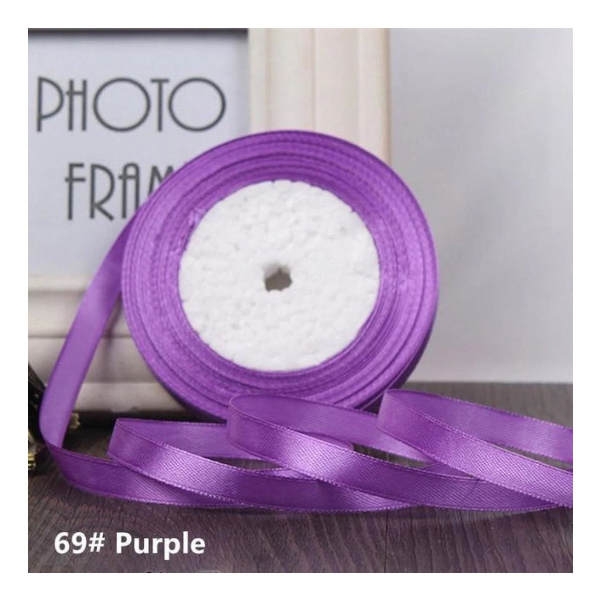 22m Polyester Ribbon 10-15mm in Multiple Colours – Purple 15mm