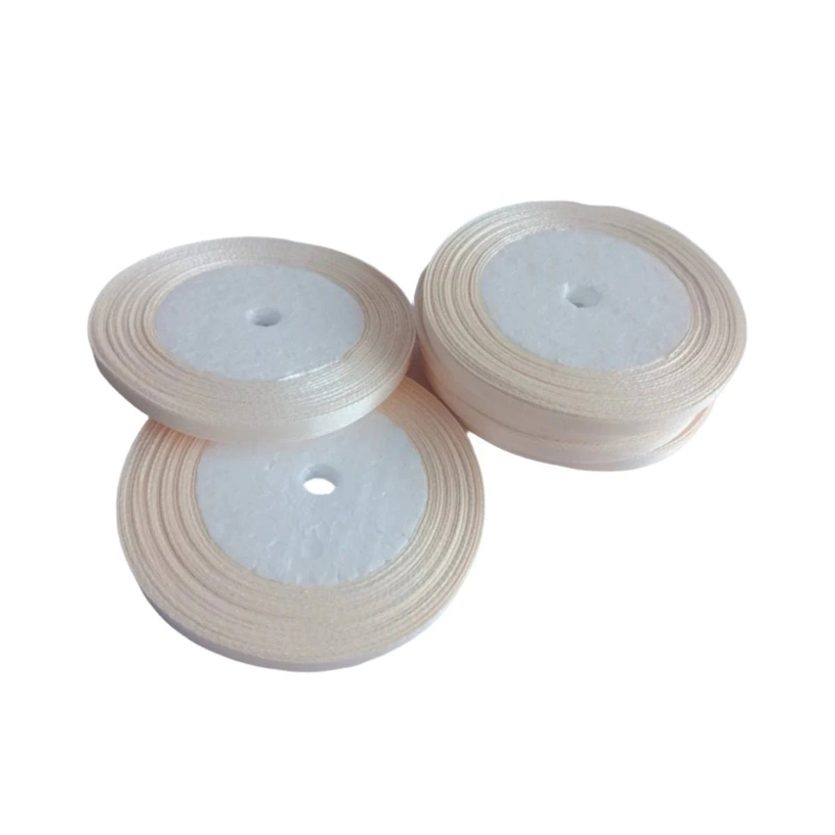 Polyester Ribbon 22m 6mm Roll for Crafts and Gift Wrapping – Beige