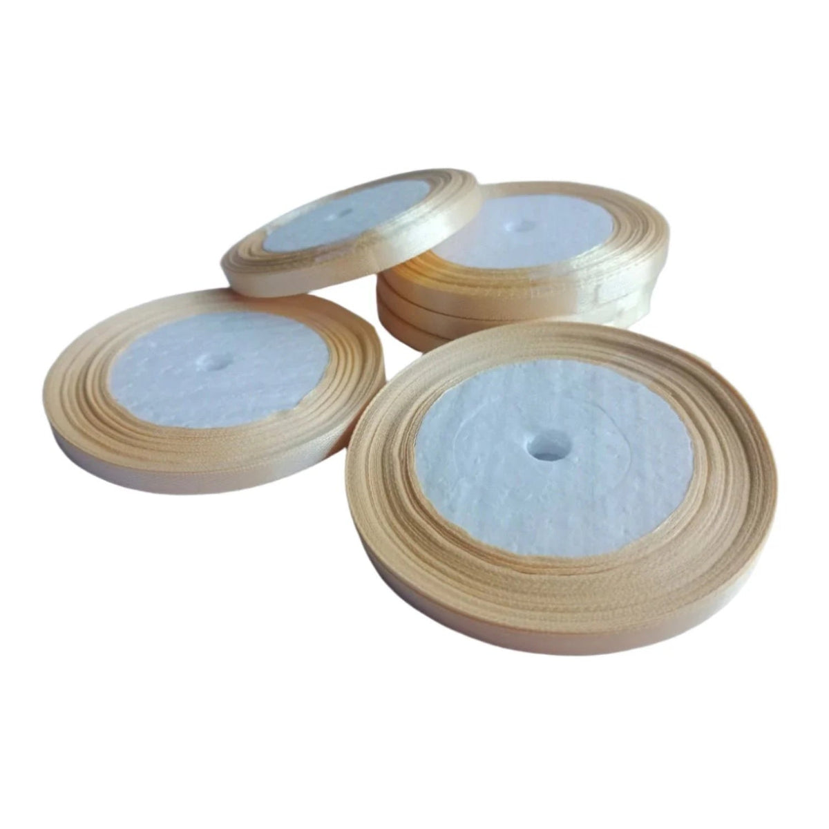 Polyester Ribbon 22m 6mm Roll for Crafts and Gift Wrapping – Light Gold