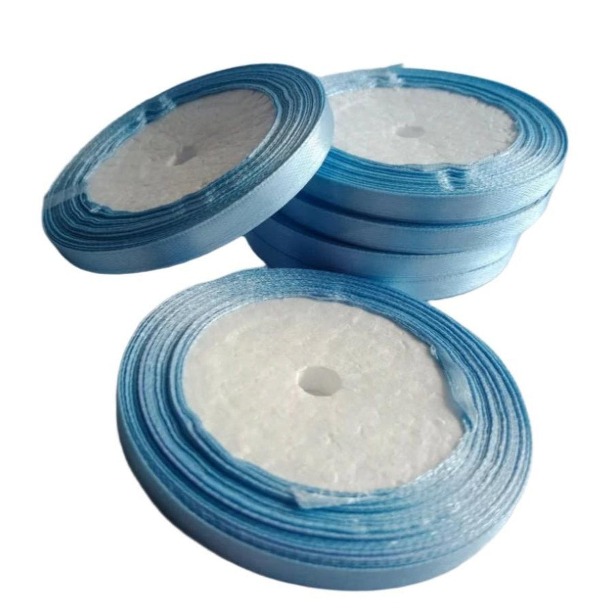 Polyester Ribbon 22m 6mm Roll for Crafts and Gift Wrapping – Sky Blue