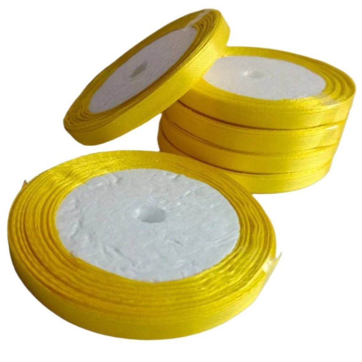 Polyester Ribbon 22m 6mm Roll for Crafts and Gift Wrapping – Yellow