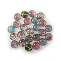 24 Psychedelic Colourful Mandala Glass Cabochons 12mm 14mm 16mm – 12mm, 14mm, 16mm
